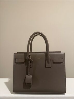 Saint Laurent Baby Sac de Jour Structured Leather Tote